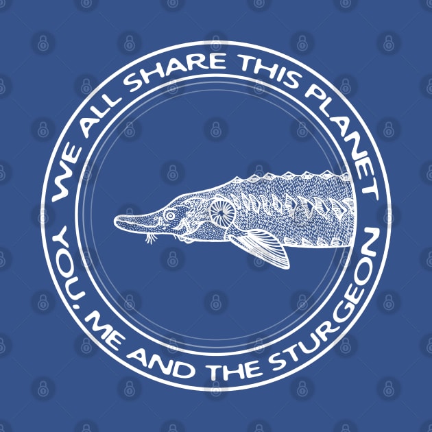 Sturgeon design - meaningful fish drawing by Green Paladin