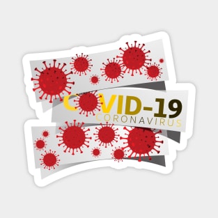 Coronavirus covid-19, quarantine, corona, virus, pandemic, covid 19, covid19, social distancing, stay home. Magnet