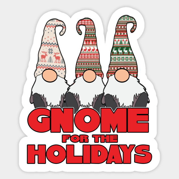 Download 3 Nordic Gnomes Gnome For The Holidays Christmas Gnomes Sticker Teepublic