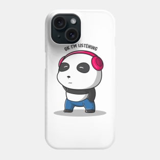 cute animal friendly panda Phone Case