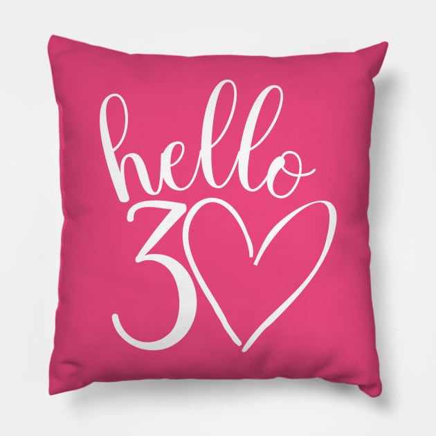 30th birthday design Pillow by ArtByGrammy