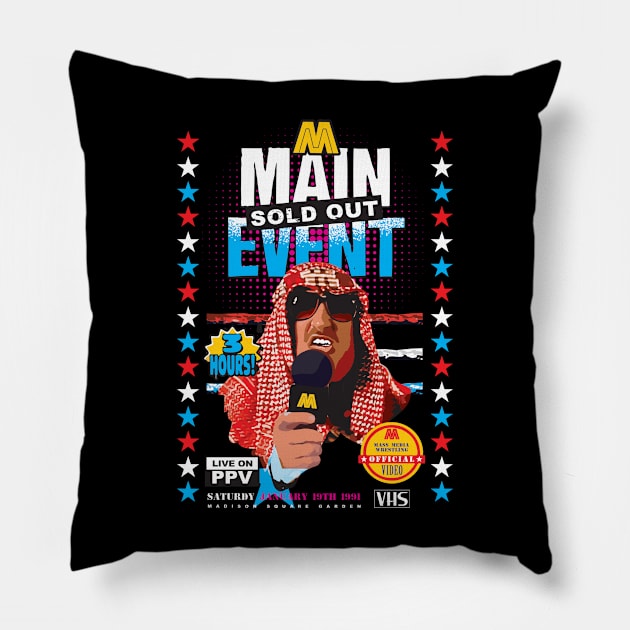 Main Event VHS vintage style t-shirt Pillow by goderslim