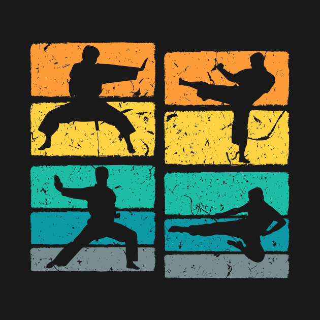 Vintage Martial Arts Karate Fighter Taekwondo Retro by Humbas Fun Shirts