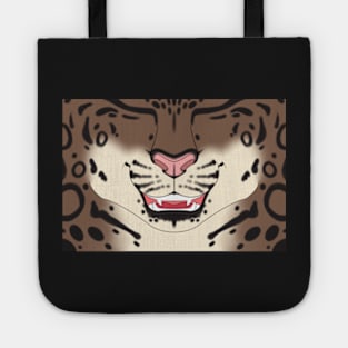 Brown Snow Leopard Face Tote