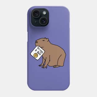 Capybara with Anti Drugs Message Drugs R Bad Phone Case