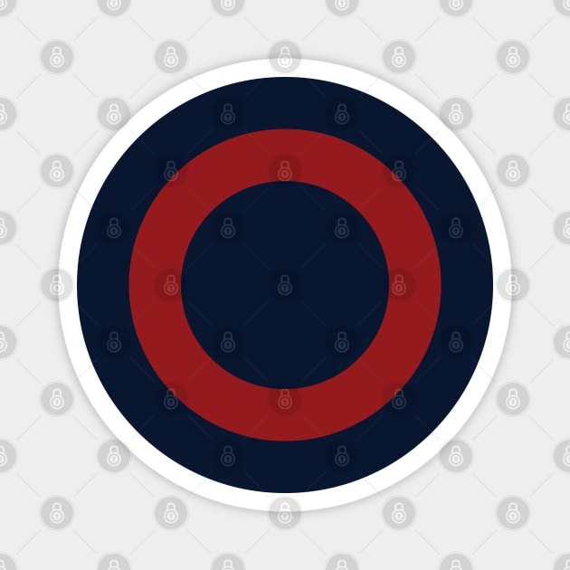 Navy Red Circles Magnet by PSCSCo