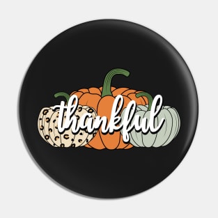 Thankful - Pumpkins - Thanksgiving Pin