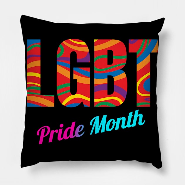 Logo For The LGBTQ and LGBT Pride Month Pillow by SinBle