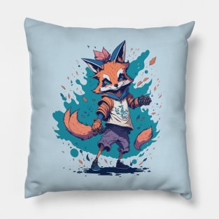 Fox dancing style water Pillow