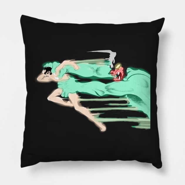 Devilman Pillow by Ednathum