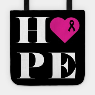 Breast Cancer Awareness Support Pink Ribbon Tote