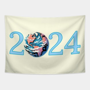 2024 earth day design Tapestry