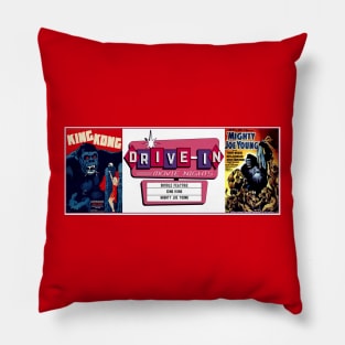 Drive-In Double Feature - King Kong & Mighty Joe Young Pillow