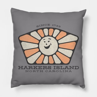 Harkers Island, NC Summertime Smiley Sunshine Pillow