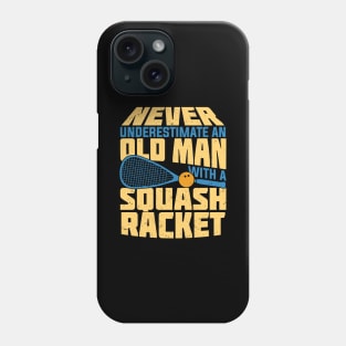 Old Man Squash Player Gift Phone Case