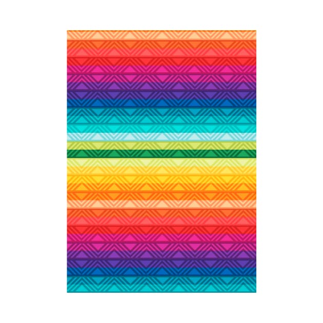 Classic Peruvian Textile Style Design / Cusco Rainbow Flag by Akbaly