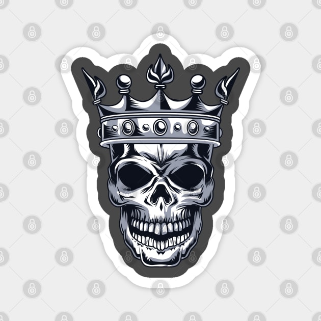 Skull with a crown Magnet by Deisgns by A B Clark 