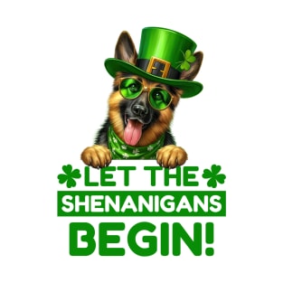 Let the Shenanigans Begin German Shepherd T-Shirt