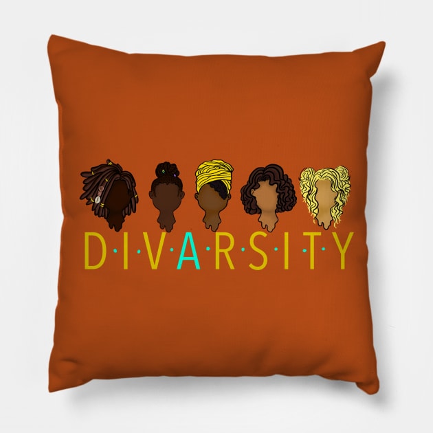 DIVARSITY Pillow by codebluecreative