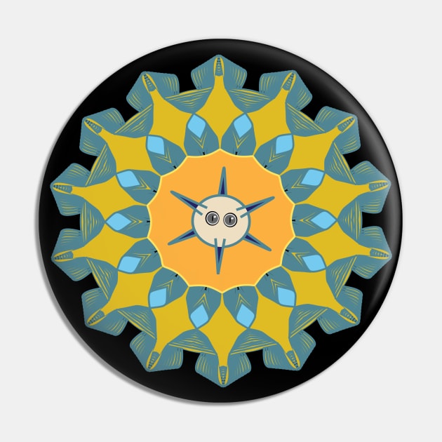 Egyptian decorative Mandala art historical repeated pattern Premium T-Shirt Pin by Vector Pro