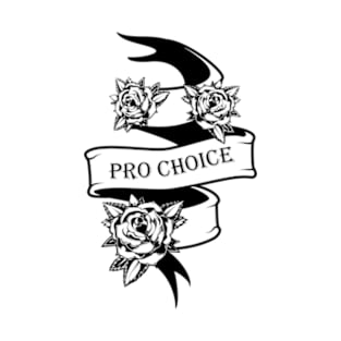 Pro Choice Vintage Ribbon Black and white T-Shirt