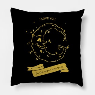 Meteorite Collector "I LOVE YOU To the moon and back" Meteorite Pillow