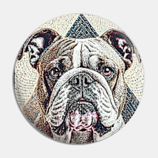 Dog Portrait - Bulldog Pin