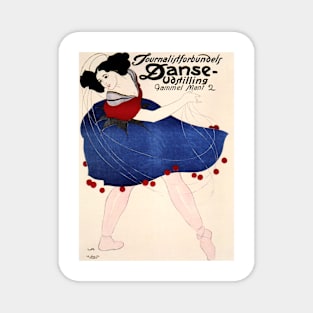 Danish Dancing Competition JOURNALISTFORBUNDETS Danse-Udstilling 1908 Event Poster Magnet