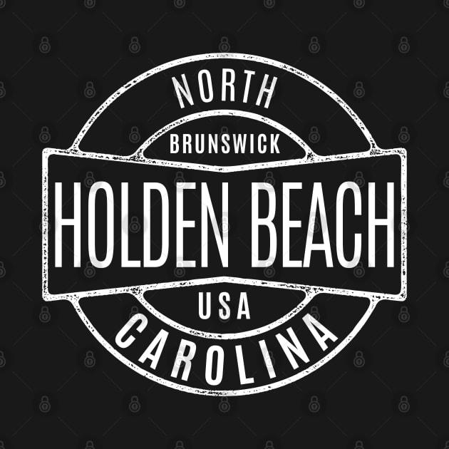 Holden Beach, NC Summertime Vacationing Vintage Badge by Contentarama