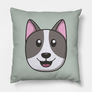 Very cute gray dog Pillow