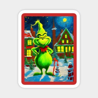 Grinchy Christmas Magnet