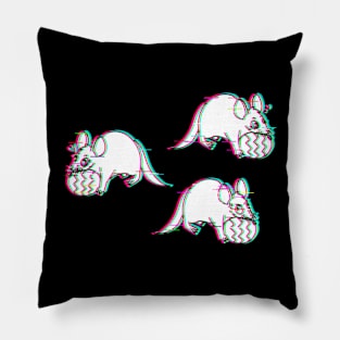 Easter Egg Rats (Glitched Version) Pillow