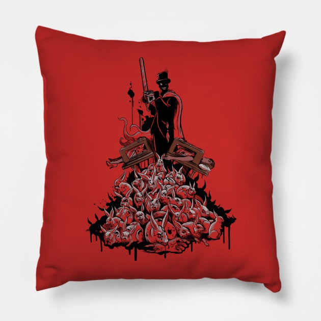 The Wizard of Gore Pillow by Drakxxx