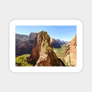 Zion National Park Digital Painting Magnet