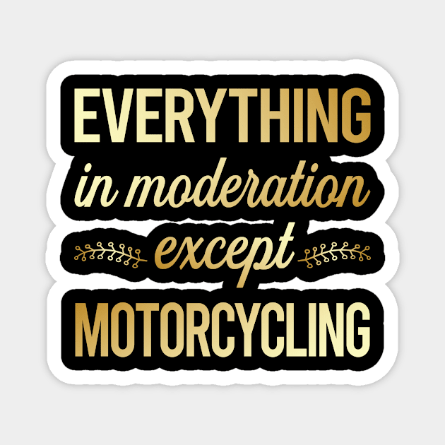 Funny Moderation Motorcycling Motorcycle Motorbike Motorbiker Biker Magnet by lainetexterbxe49