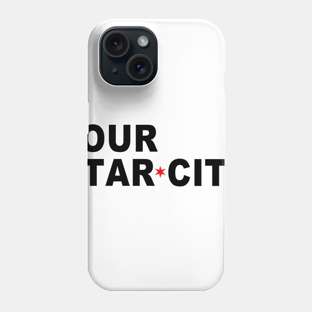 Four Star City Paper Black Stacked Header Phone Case by FourStarCityMerch