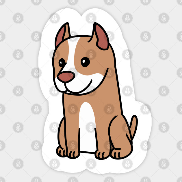 Cute Cartoon Pit Bull Pit Bull Sticker Teepublic
