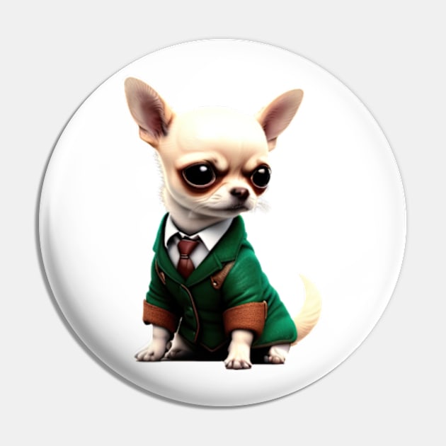 Chihuahua gentleman Pin by IDesign23