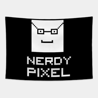 nerdy pixel face Tapestry