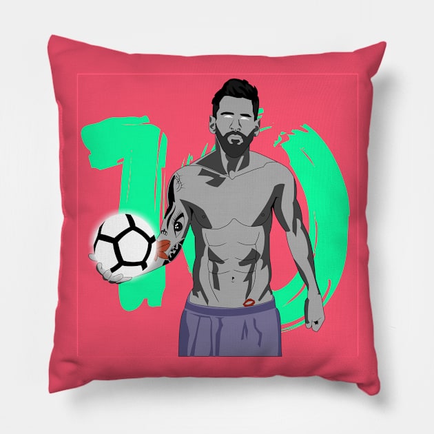 Messi inter miami Pillow by Alfa Centauri