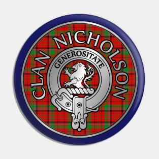 Clan Nicholson Crest & Tartan Pin