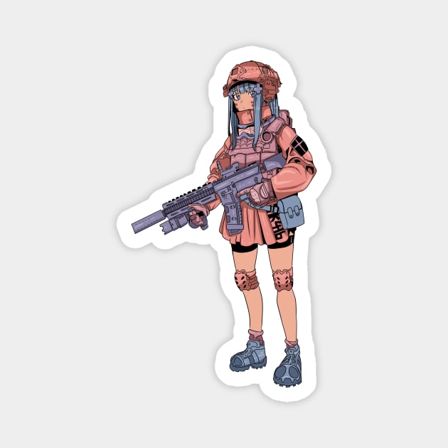 Kawaii Combat Magnet by WaverleyJane