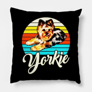 Yorkie 1970s Dog Lover Pillow