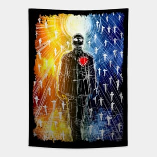 Red and blue weather Tapestry