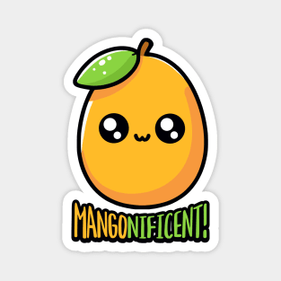 Mangonificent! Cute Mango Pun Magnet