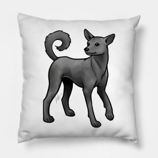 Dog - Indian Native Dog - Black Pillow