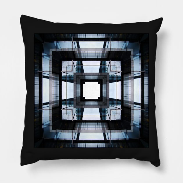 Industrial Mandala Pillow by Joepokes