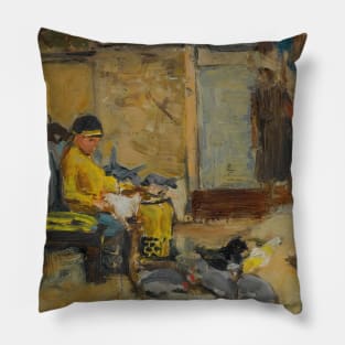 The Favourites of The Emperor Honoriuss(Sketch) by John William Waterhouse Pillow