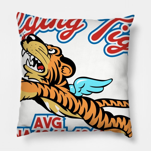 Flying Tigers Pillow by MBK