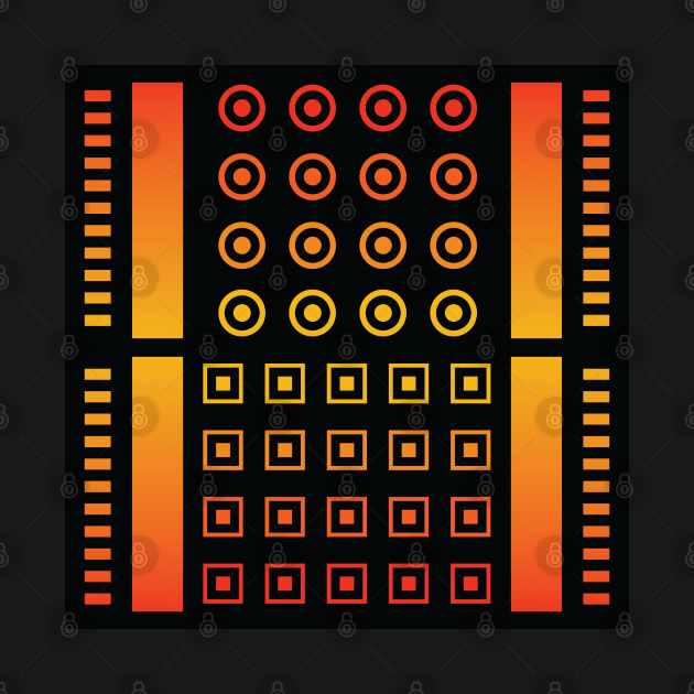 “Dimensional Screen (2)” - V.4 Orange - (Geometric Art) (Dimensions) - Doc Labs by Doc Labs